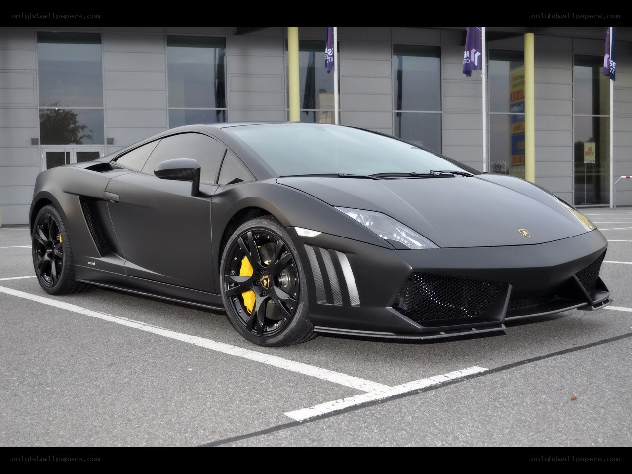 Matte black Lamborghini Gallardo