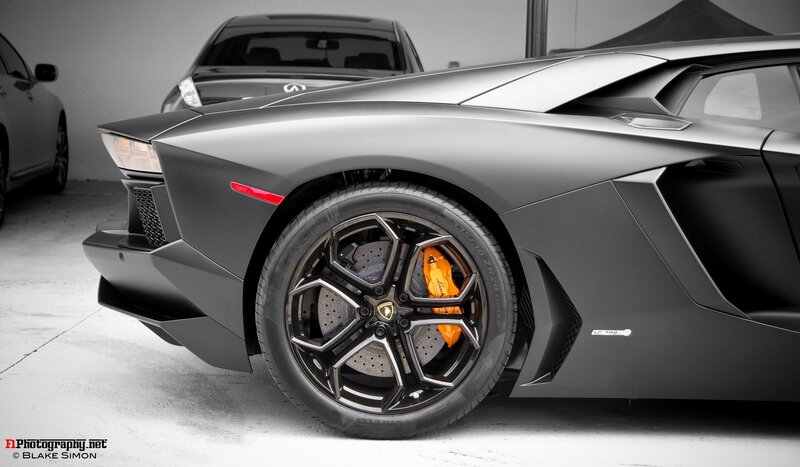 Matte Black Lamborghini — Gray, Dramatic, Photograph, Car