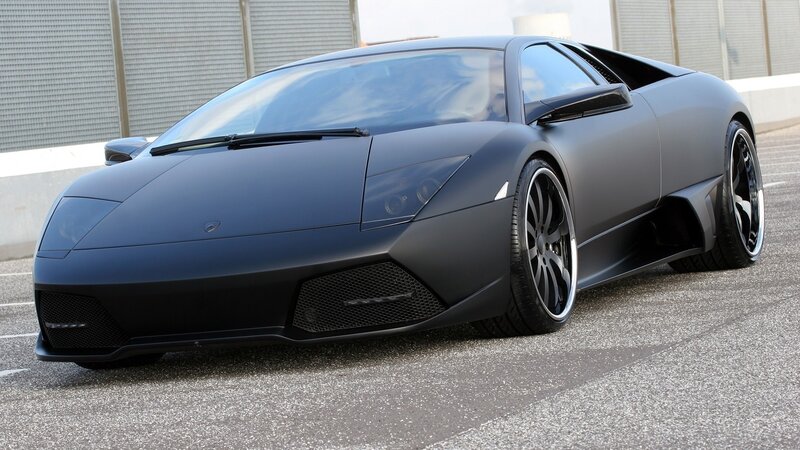 Matte black Lamborghini Murcielago
