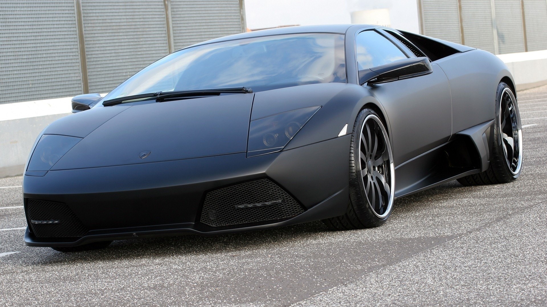 Matte black Lamborghini Murcielago