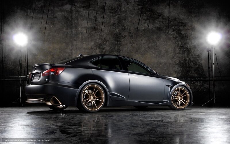 Matte black Lexus in studio