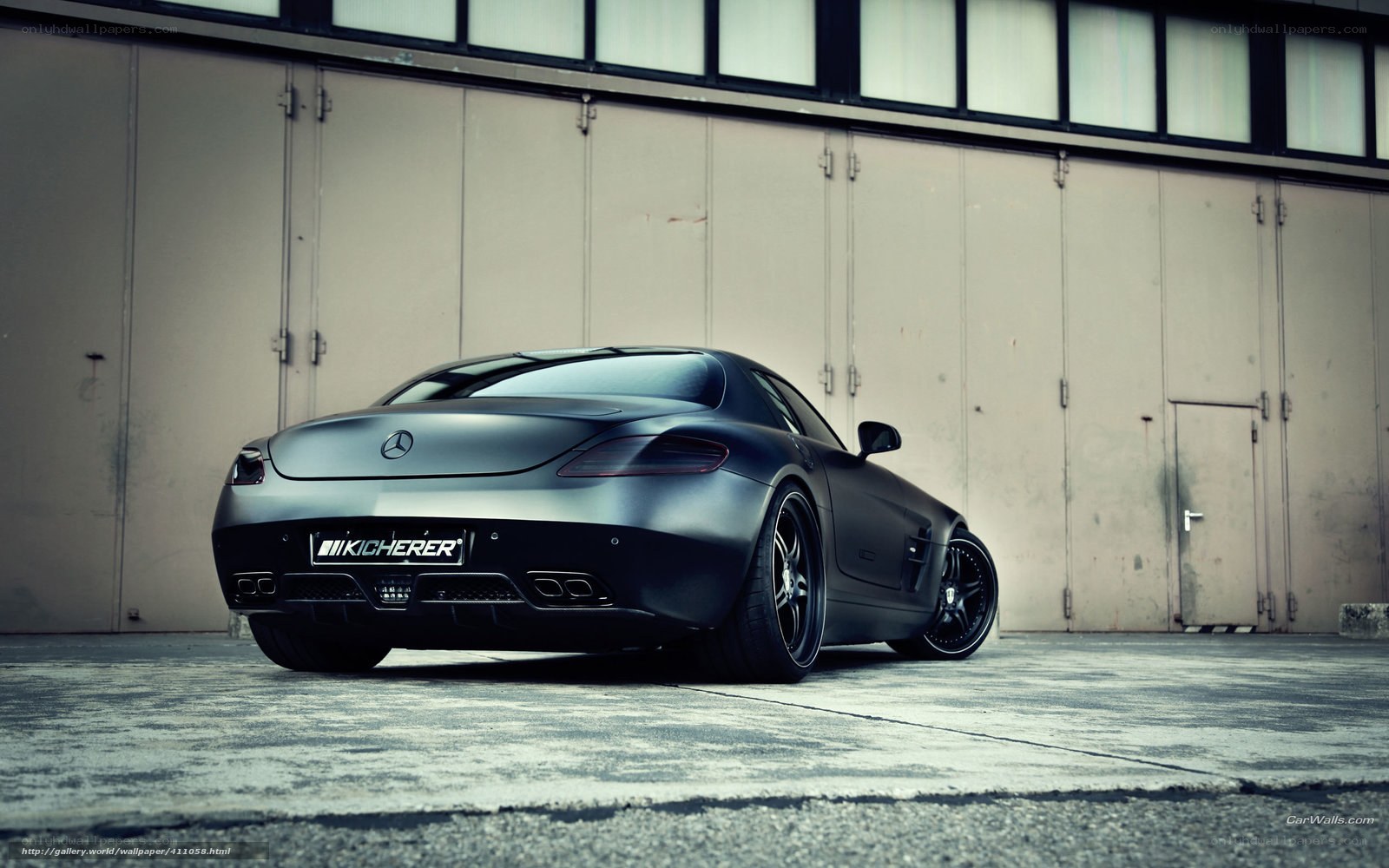 Matte black Mercedes-Benz SLS AMG