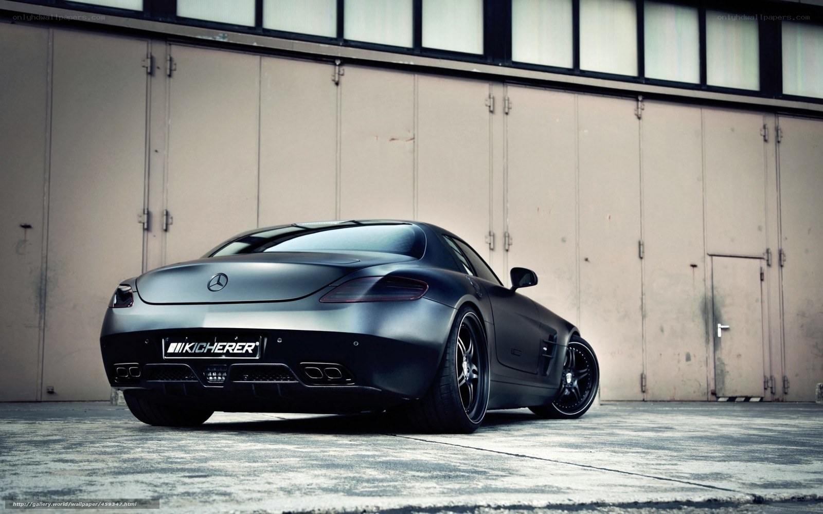 Matte black Mercedes SLS AMG