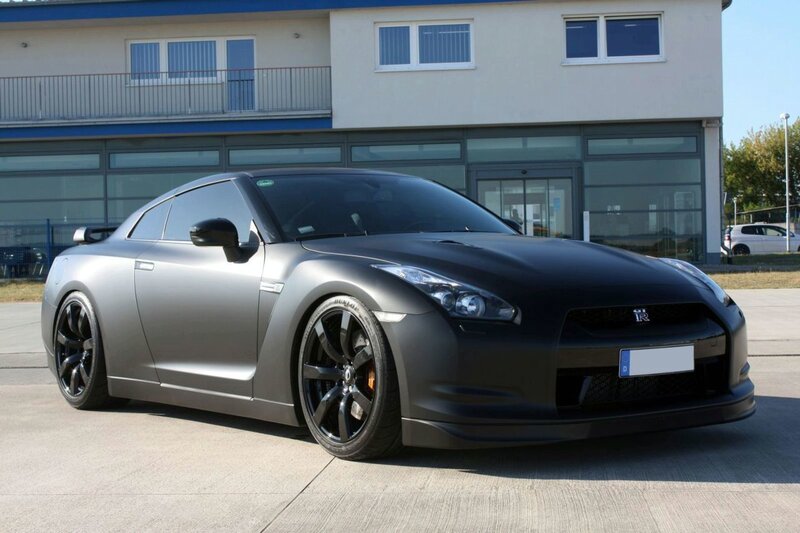 Matte black Nissan GT-R