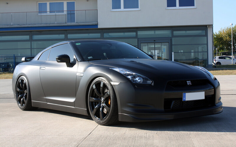 Matte black Nissan GT-R