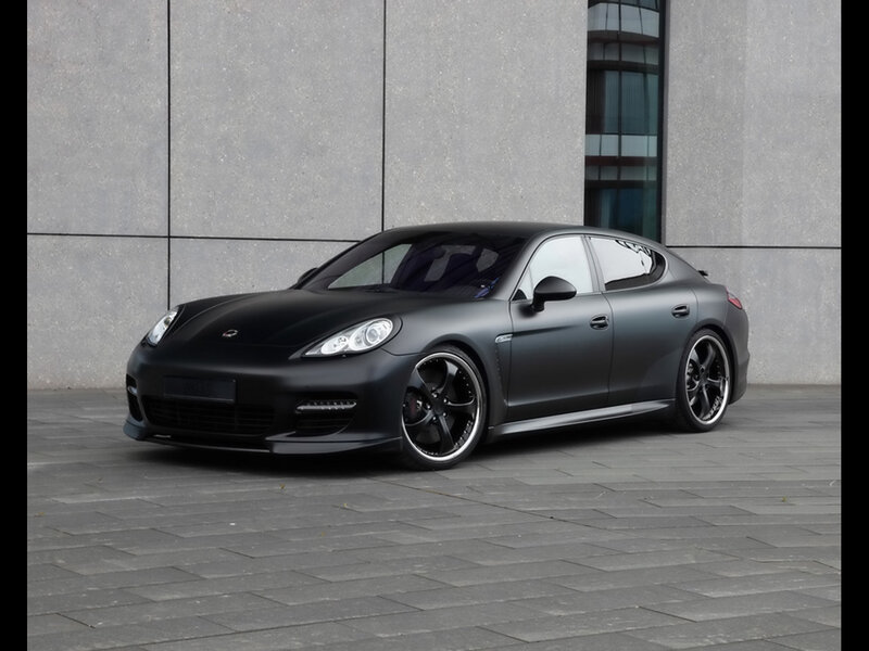 Matte black Porsche Panamera