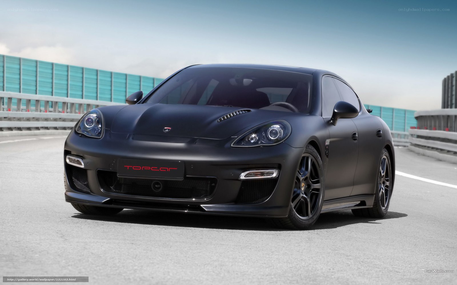 Matte black Porsche Panamera