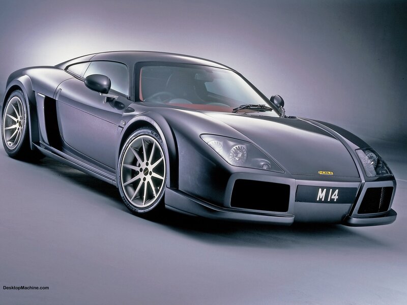 Matte black sports car