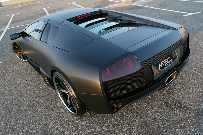 matte black sports car