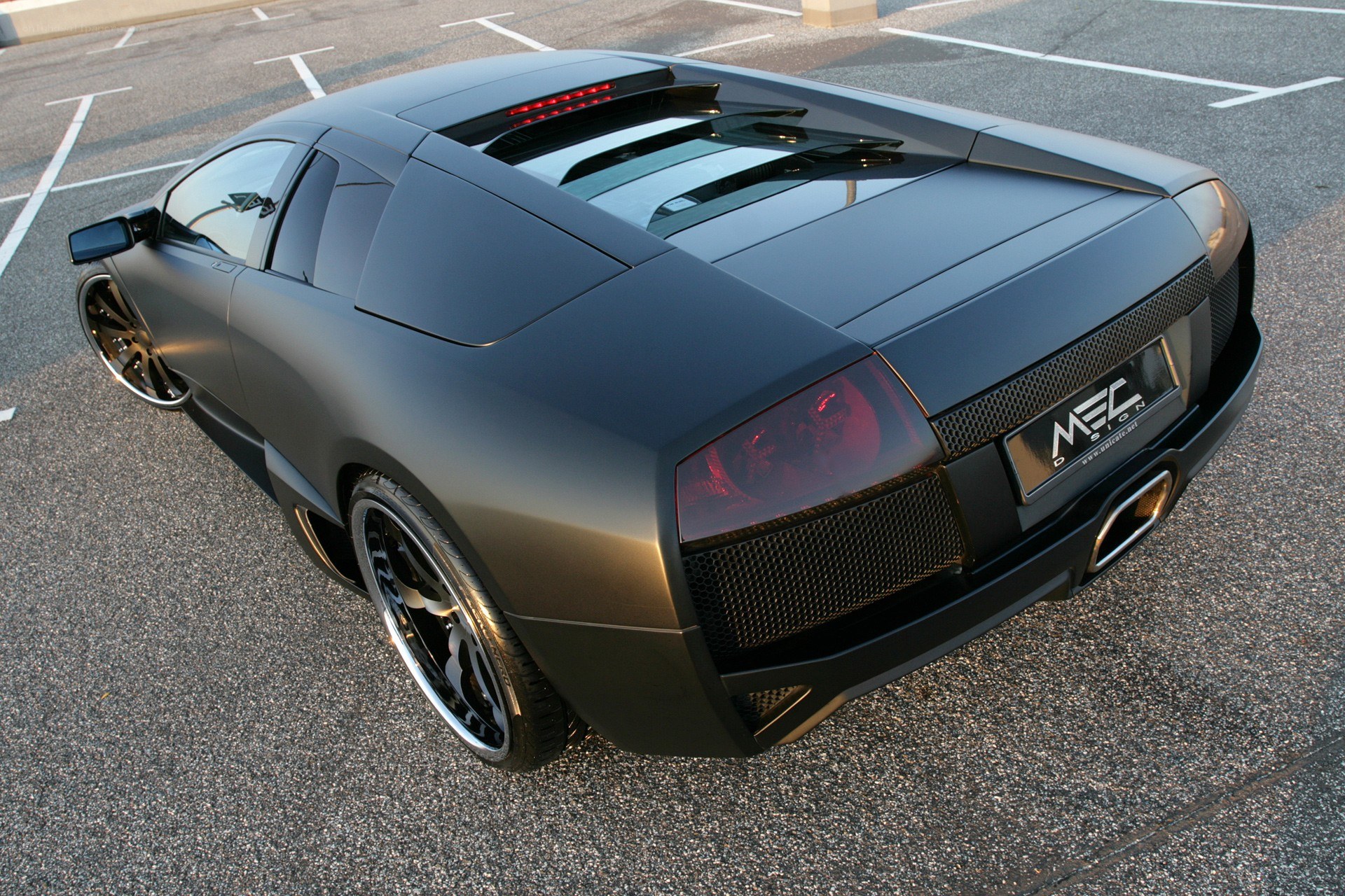 matte black sports car