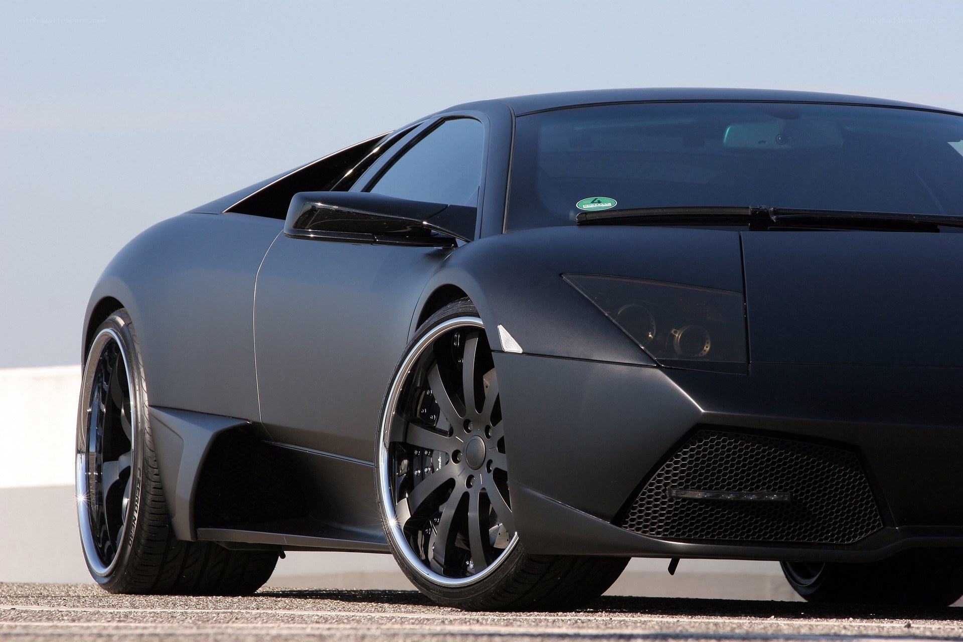 matte black sports car