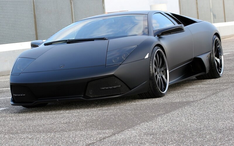 Matte Black Sports Car — Calm