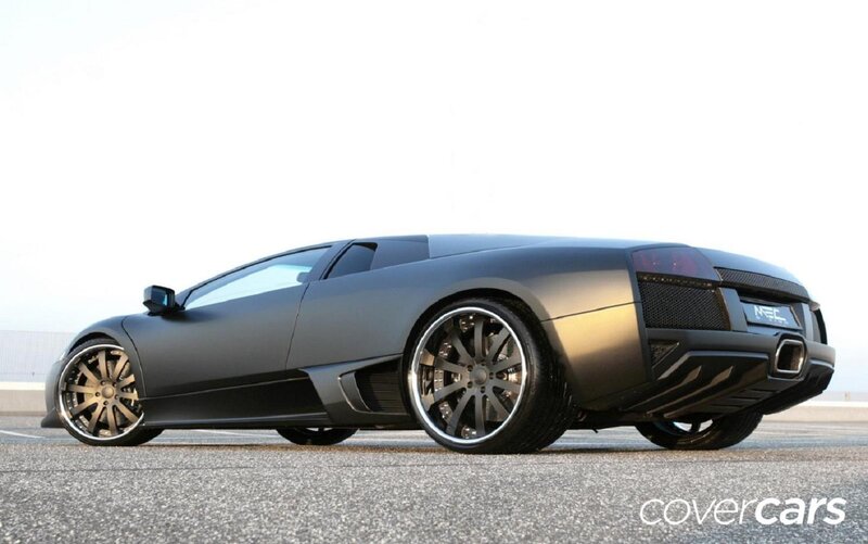Matte Black Sports Car — Gray, Calm