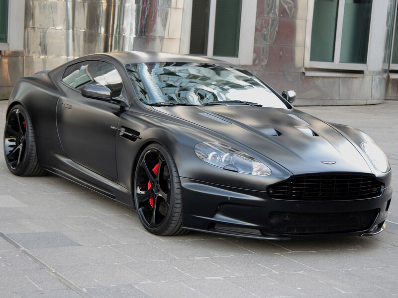 Matte Black Sports Car — Modern