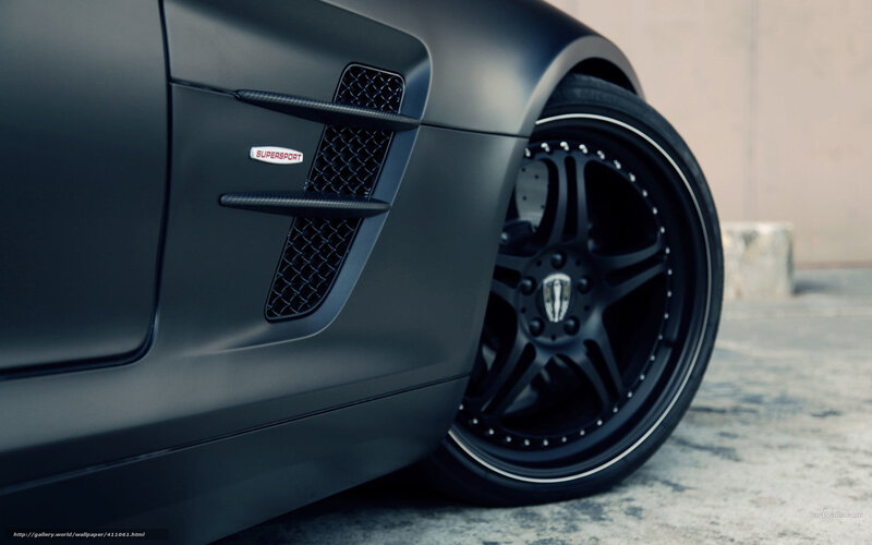 Matte black sports car wheel