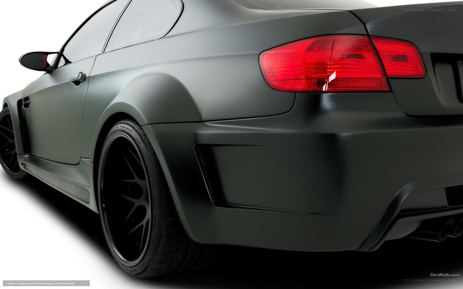 matte black sports car