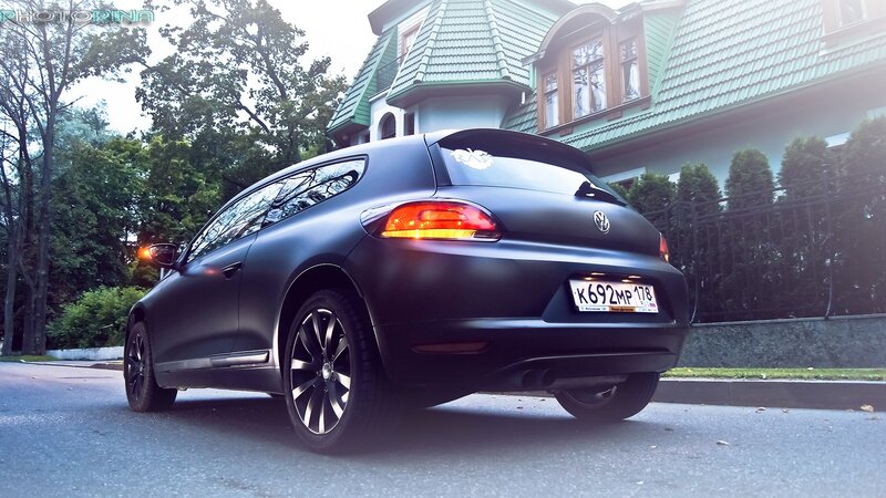 Matte black Volkswagen Scirocco