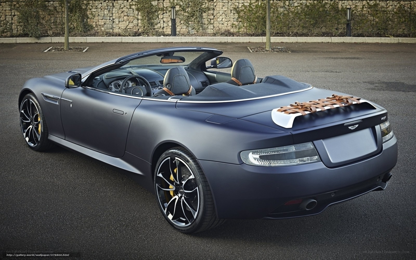 matte blue aston martin convertible