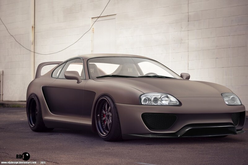 Matte brown sports car
