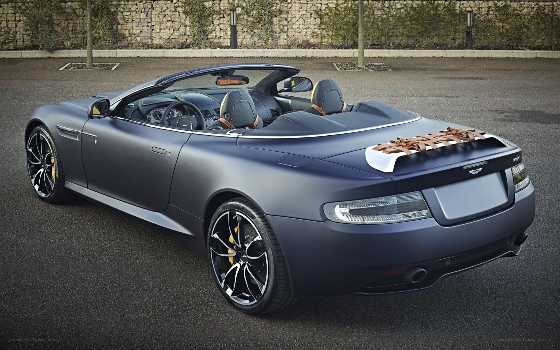 matte gray aston martin convertible