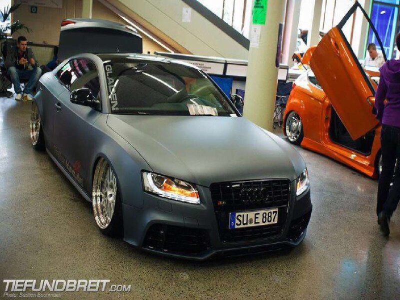 Matte Gray Audi Car