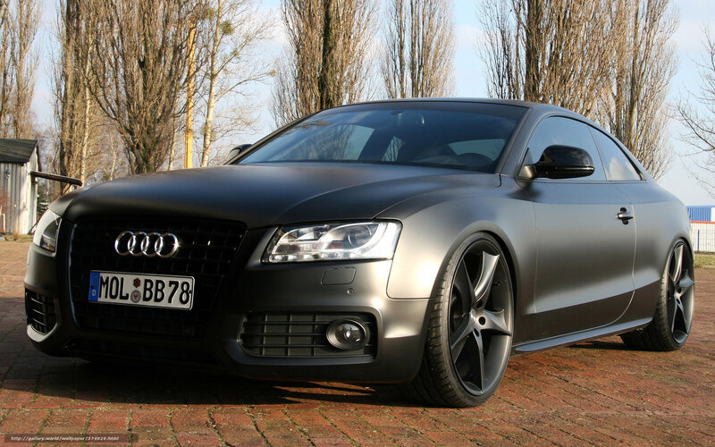 Matte gray Audi coupe