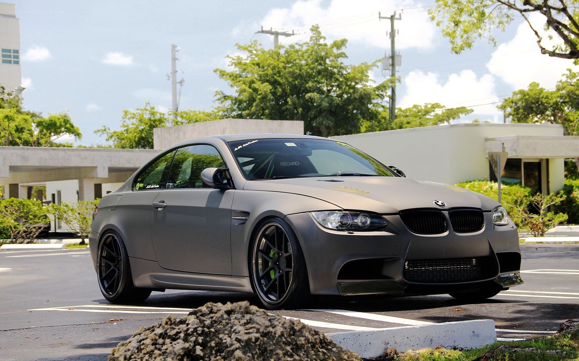 Matte gray BMW M3 coupe