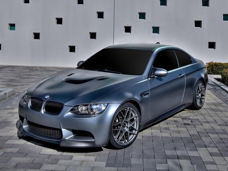 Matte gray BMW M3 coupe