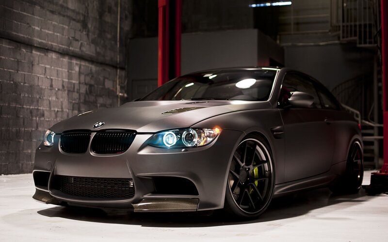 Matte gray BMW M3 coupe