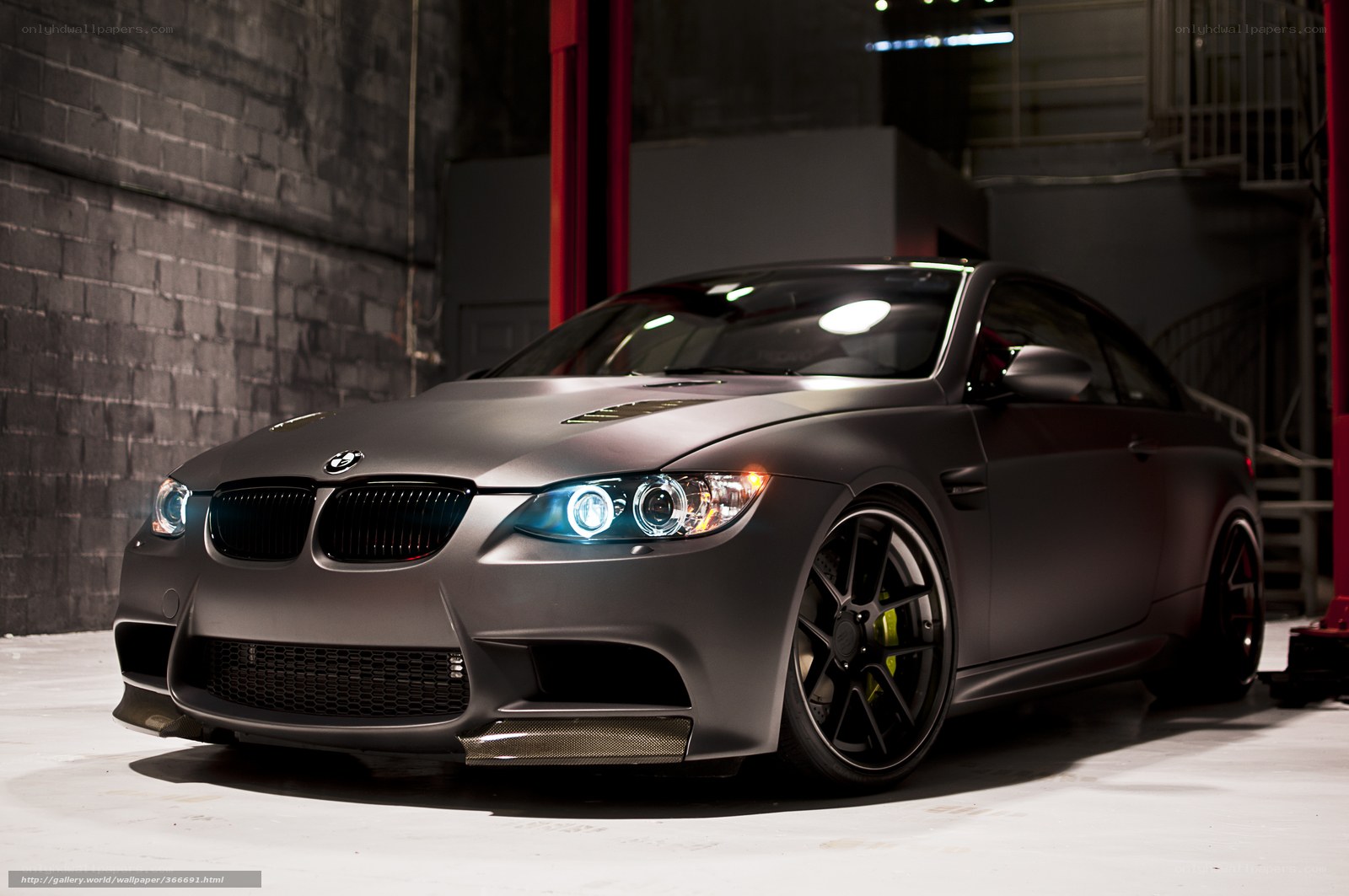 Matte gray BMW M3 coupe