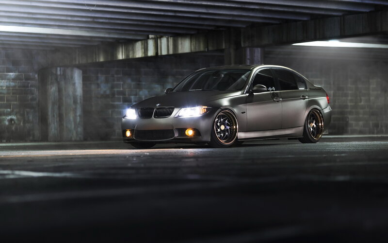 matte gray bmw sedan