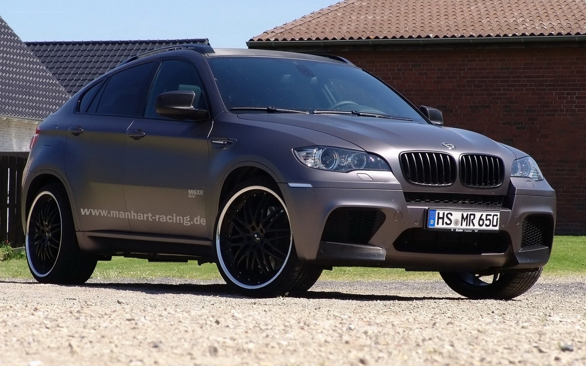 Matte gray BMW X6 M