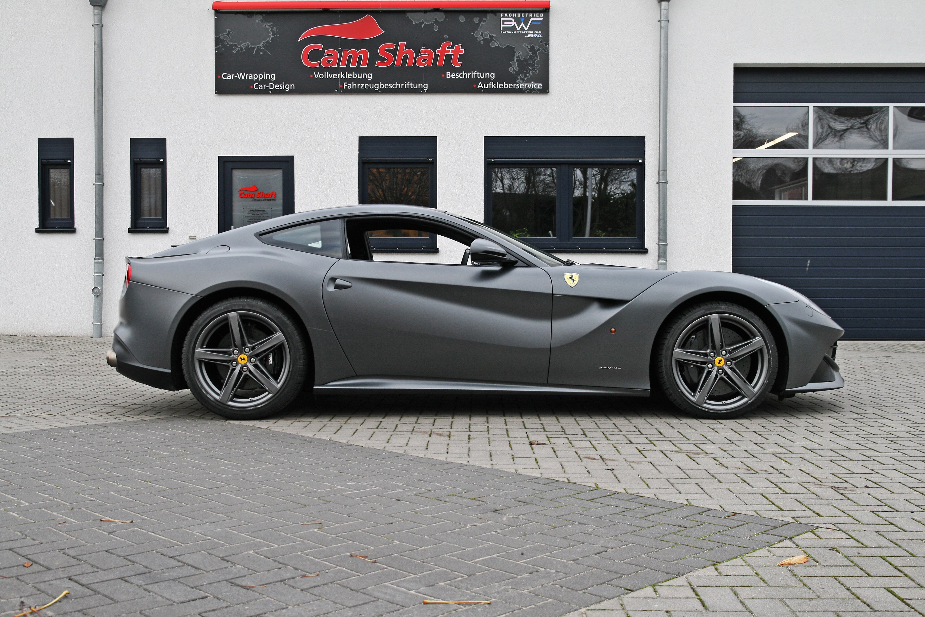 Matte gray Ferrari F12berlinetta