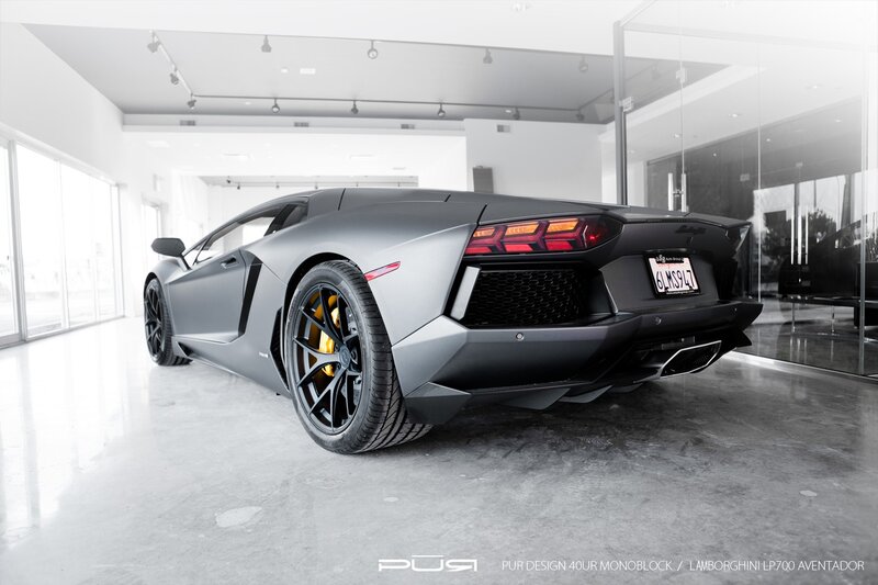 Matte gray Lamborghini Aventador