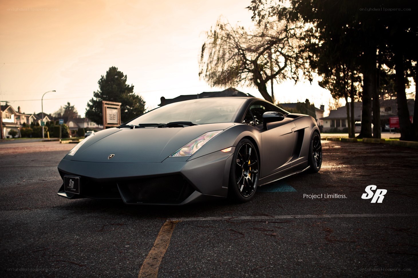 Matte gray Lamborghini Gallardo
