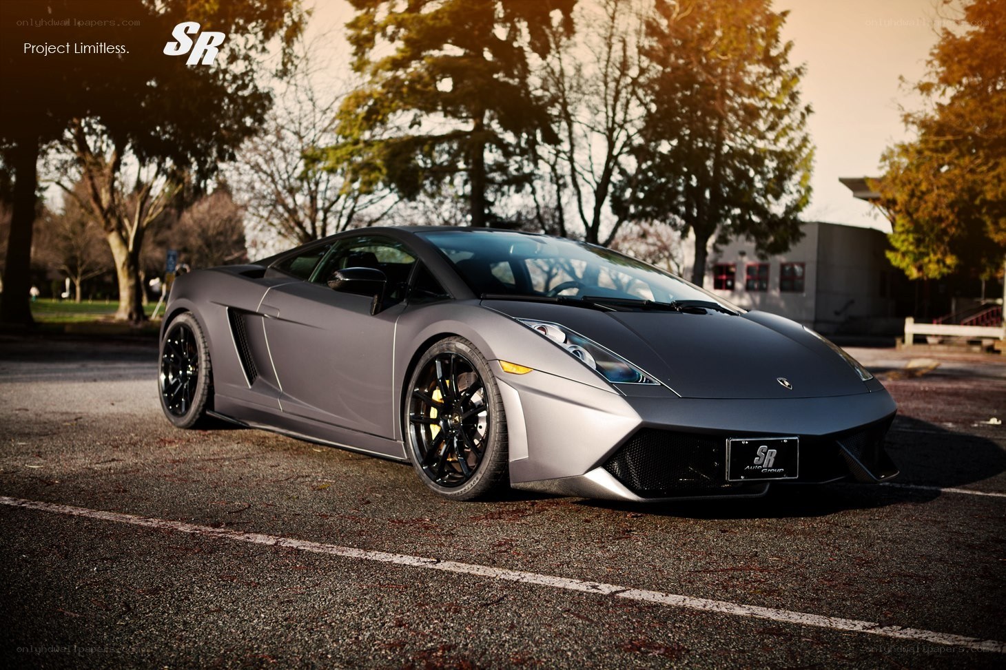 Matte gray Lamborghini Gallardo