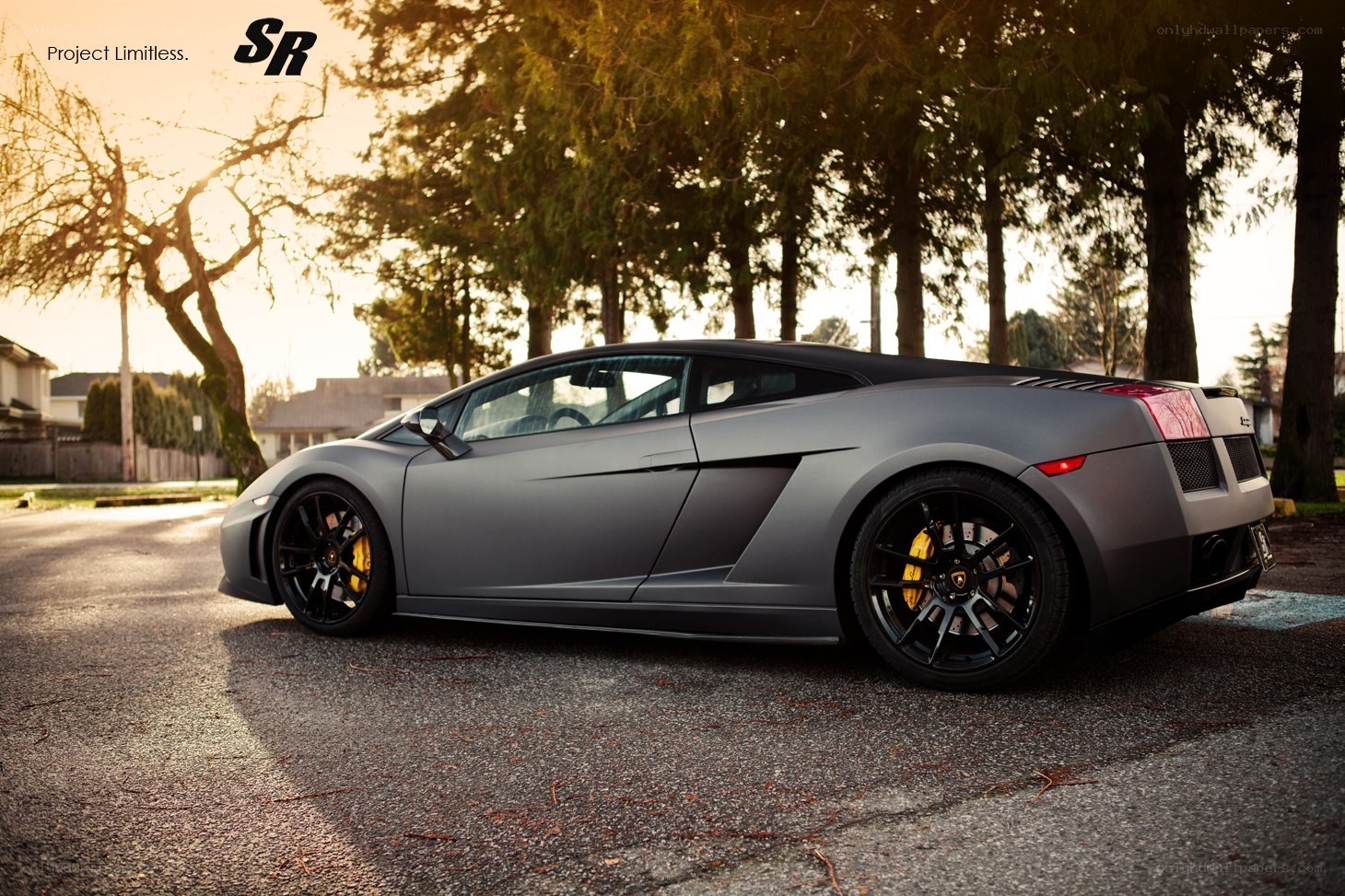 Matte gray Lamborghini Gallardo