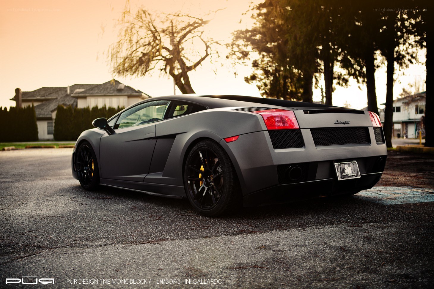 Matte gray Lamborghini Gallardo