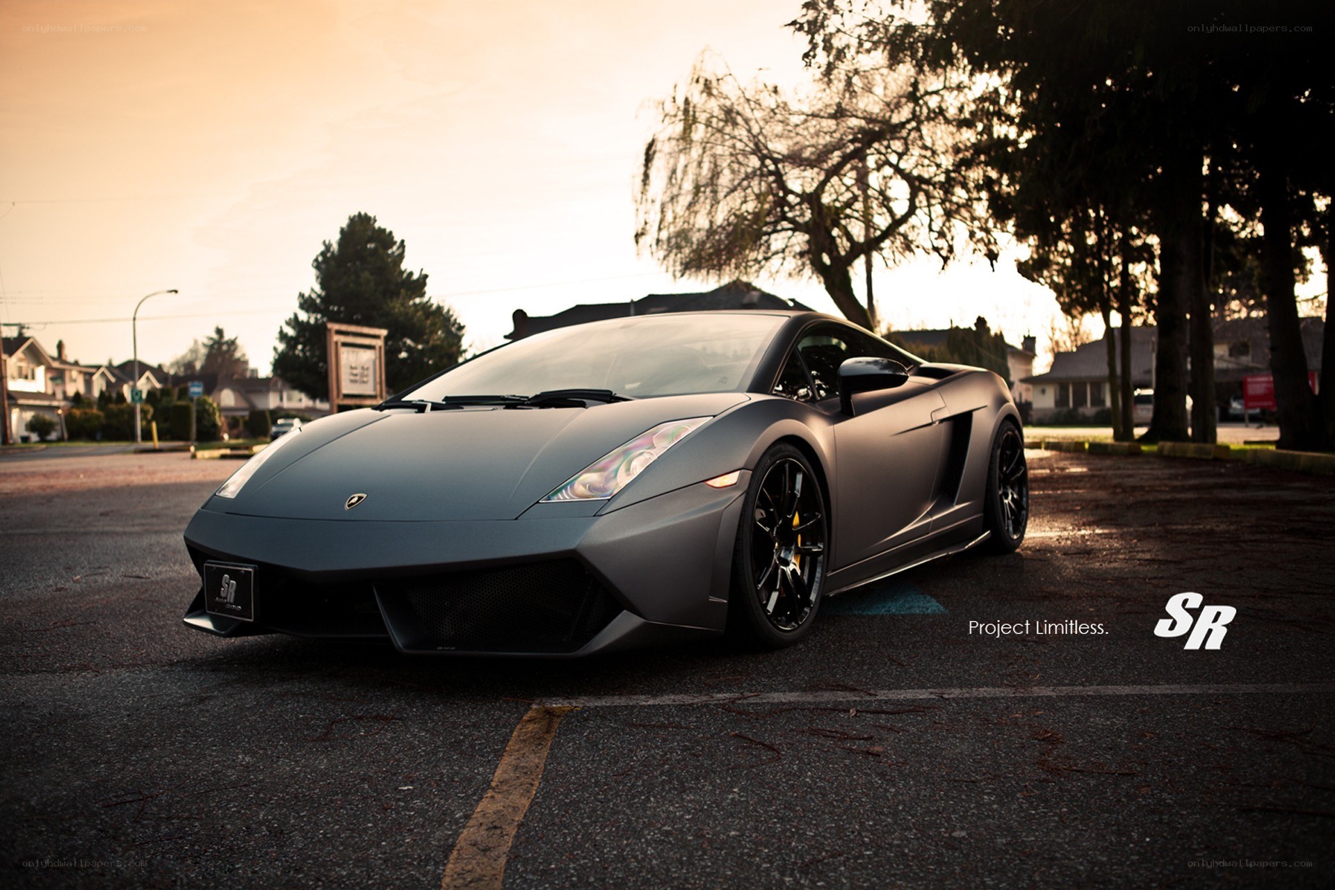 Matte gray Lamborghini Gallardo
