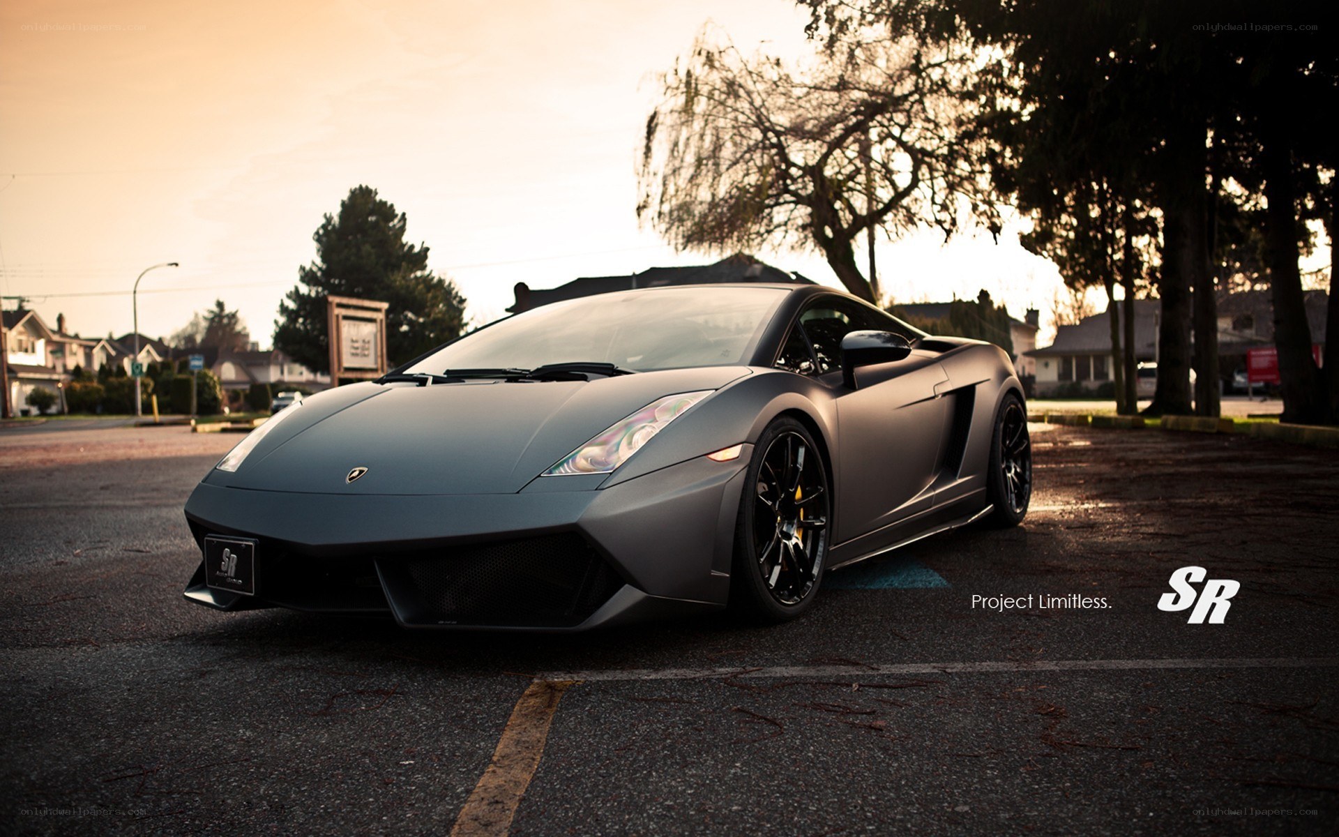Matte gray Lamborghini Gallardo