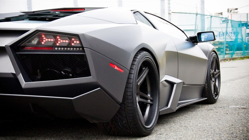 matte gray lamborghini sports car
