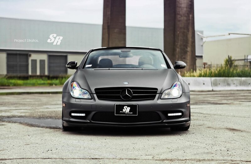 Matte gray Mercedes-Benz SLR