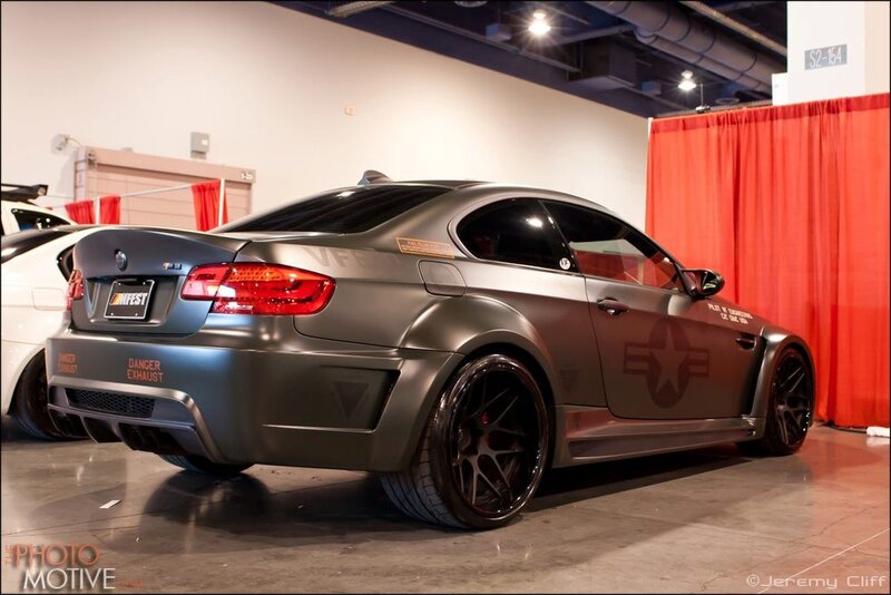 matte gray modified bmw coupe