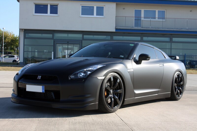 Matte gray Nissan GT-R