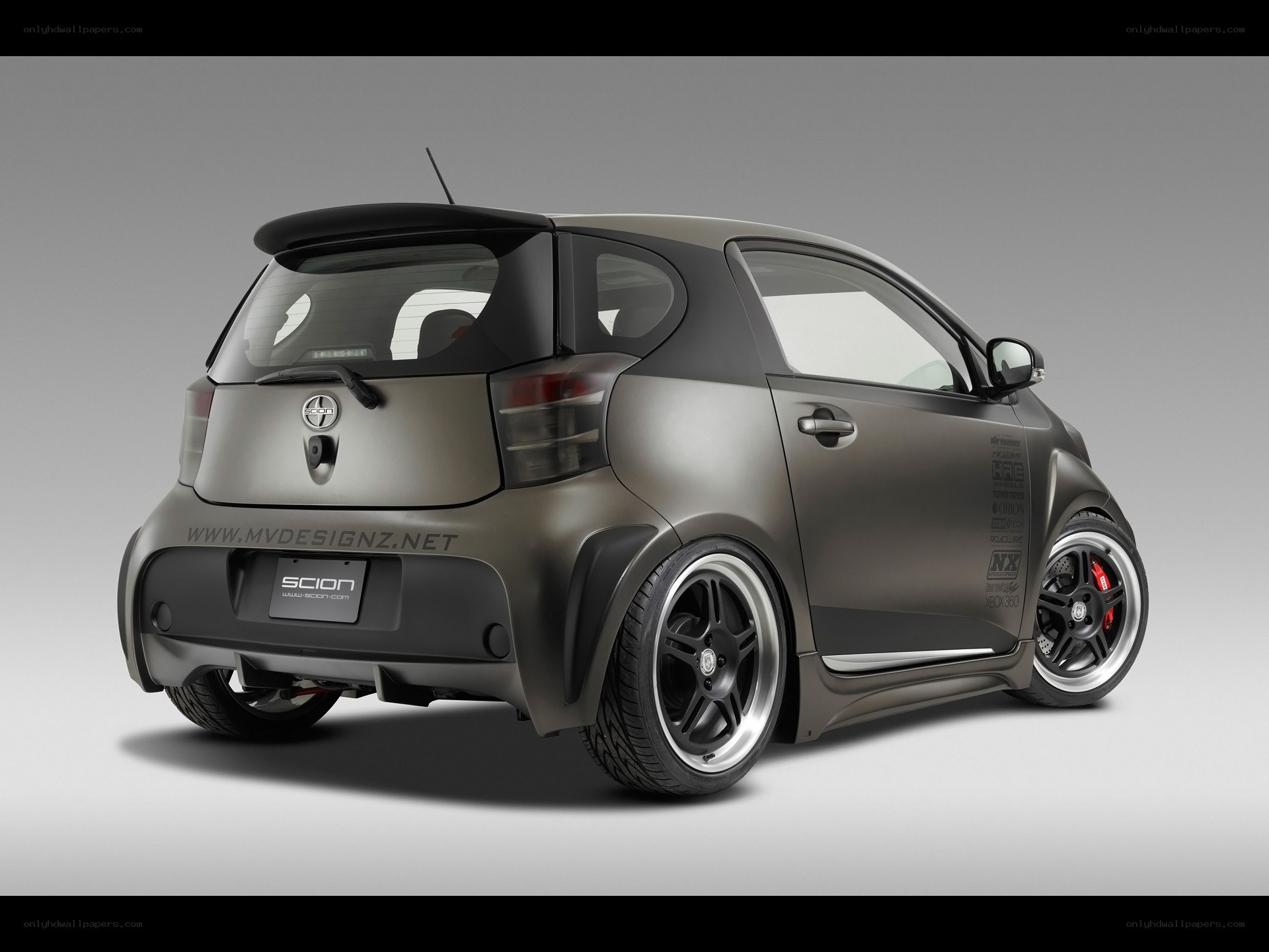 Matte gray Scion iQ concept car