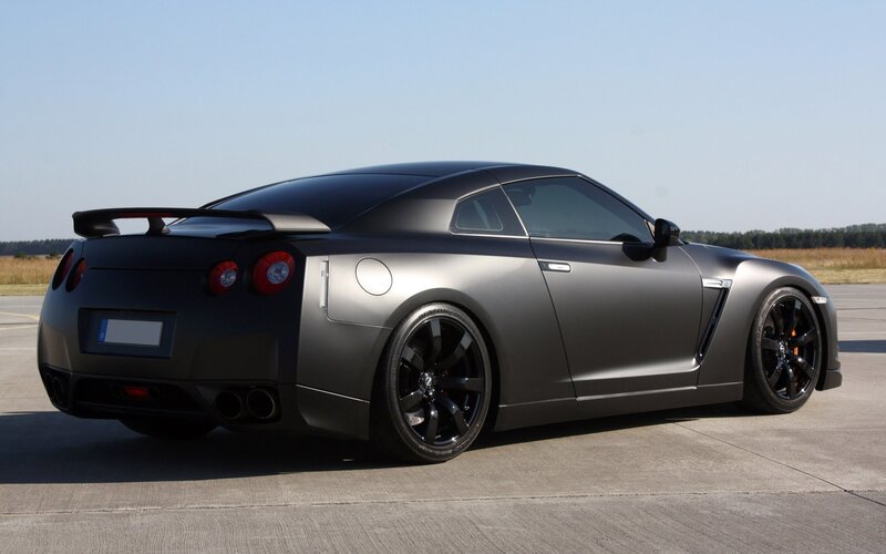 Matte gray sports car