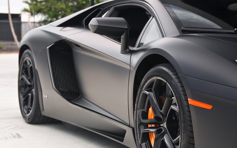 matte gray sports car