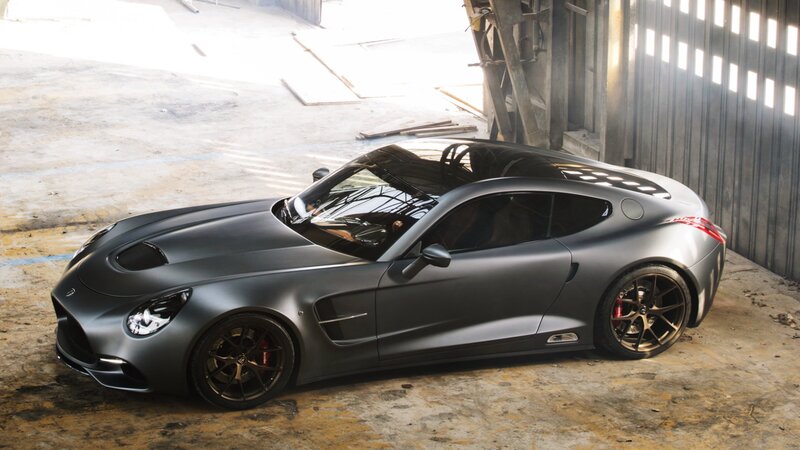 Matte Gray Sports Car — Dramatic, Afternoon, Photograph, Garage