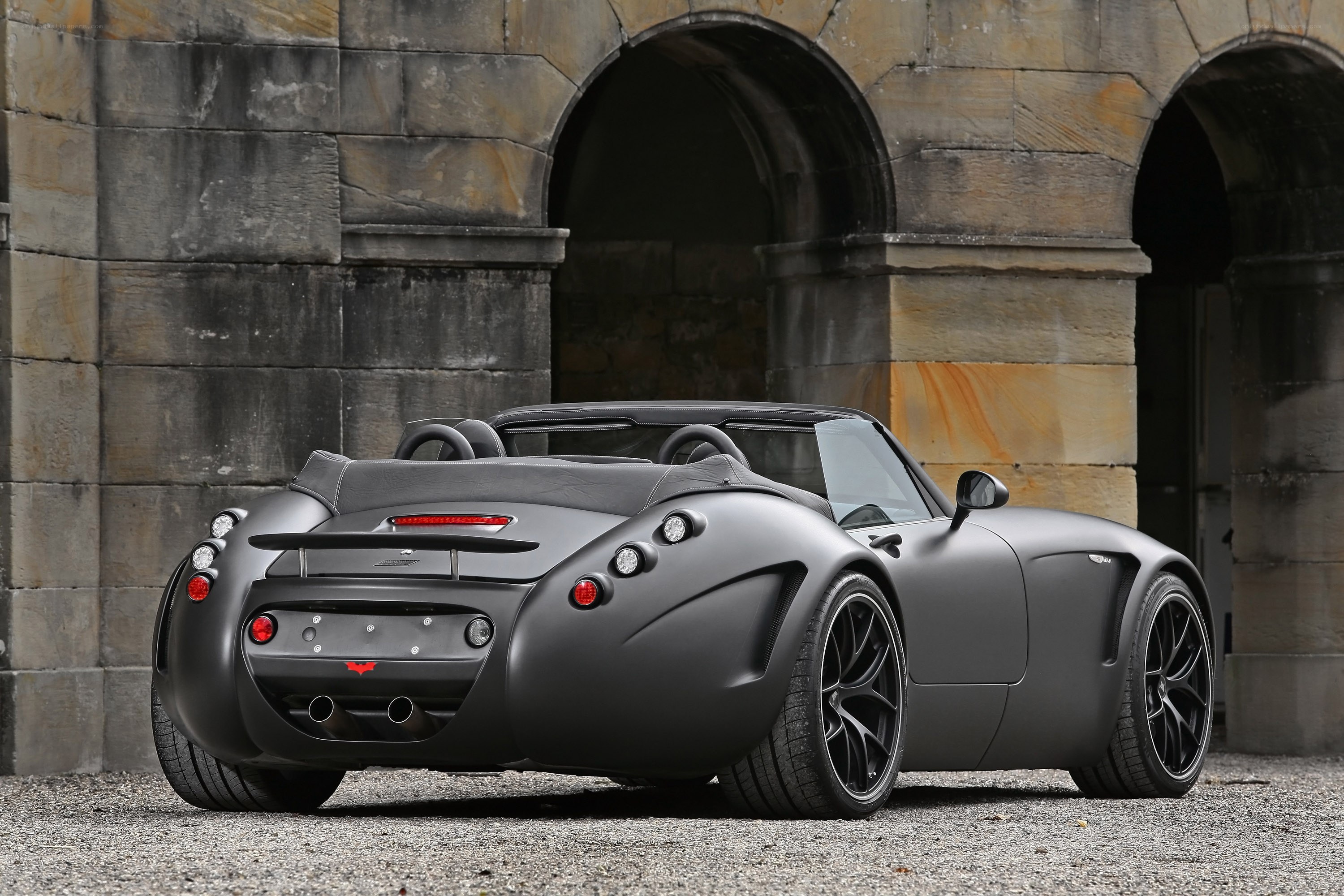 Matte gray sports car