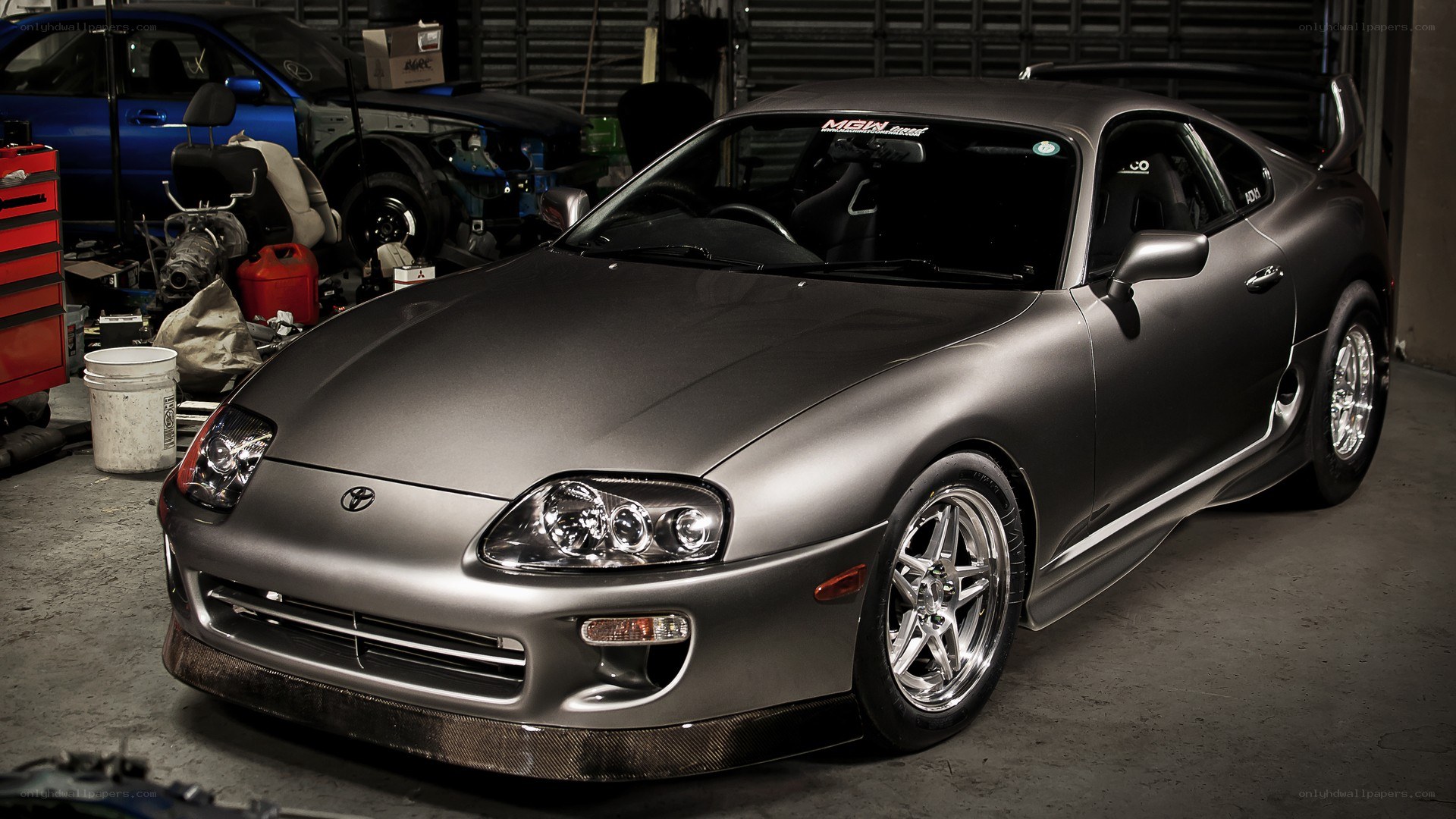 Matte gray Toyota Supra